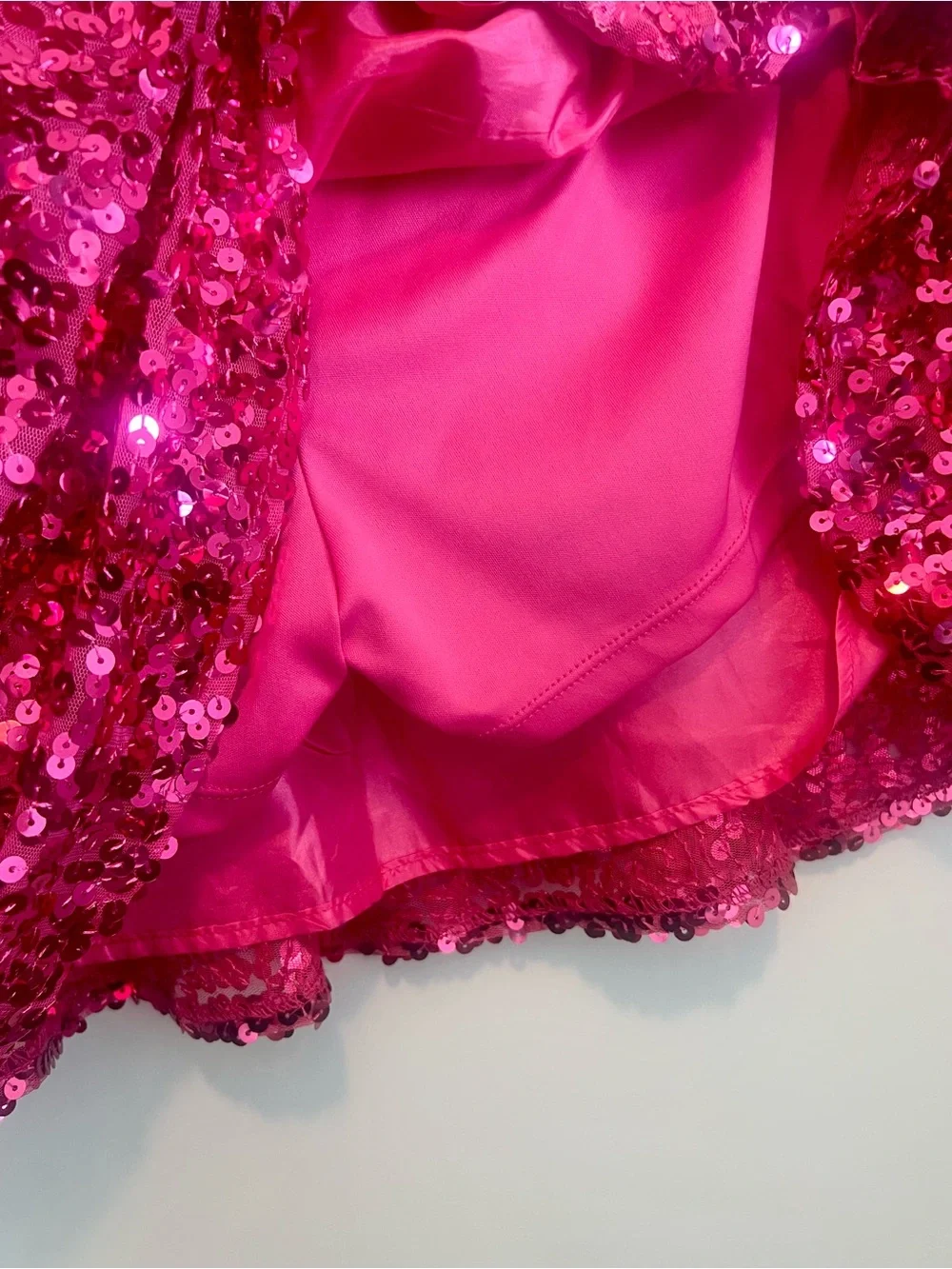 JUSTICE pink sequined sparkly skort size 20
